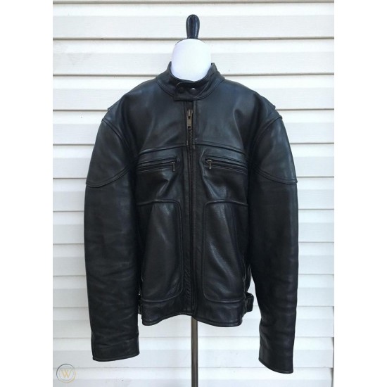 Black Label Society BLS Black Leather Biker Jacket - BLS-BJ